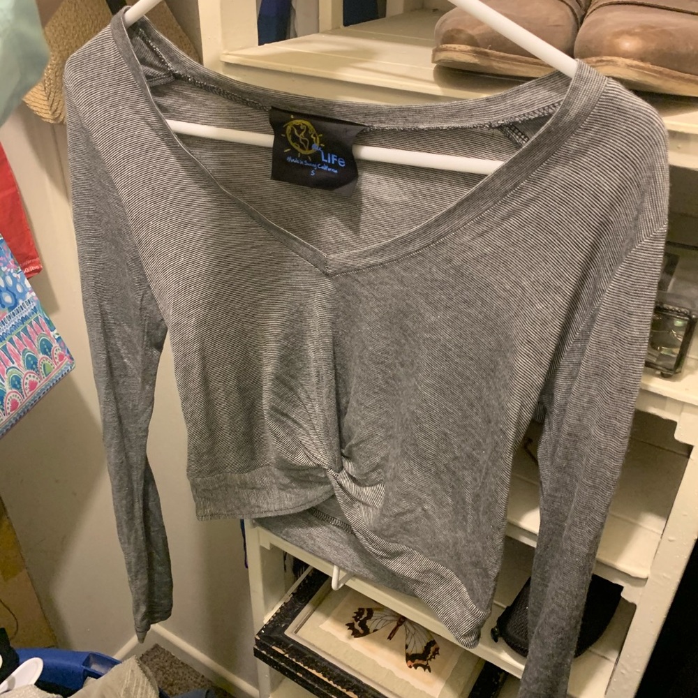 NWOT Blue life crop top